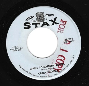 Rare one-sided Mint Promo 45 on Stax "When Tomorrow Comes" Carla Thomas - Picture 1 of 2