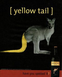 2005 YELLOW TAIL Shiraz Wine Kangaroo Vintage Print Ad