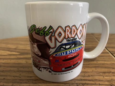 Jeff Gordon Vintage Nascar Coffee Mug 1997 JG Motorsports Inc Racing Classic 24 Cover
