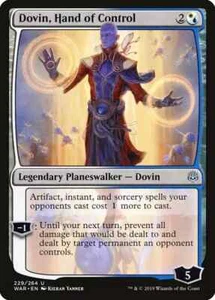 DOVIN, HAND OF CONTROL X 1 N/M- WAR OF THE SPARK MAGIC THE GATHERING - Picture 1 of 1