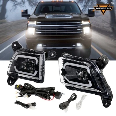 Luces antiniebla LED DRL para Chevy Silverado 1500 2500HD 3500HD 2019-2022 Foto 1 de 4