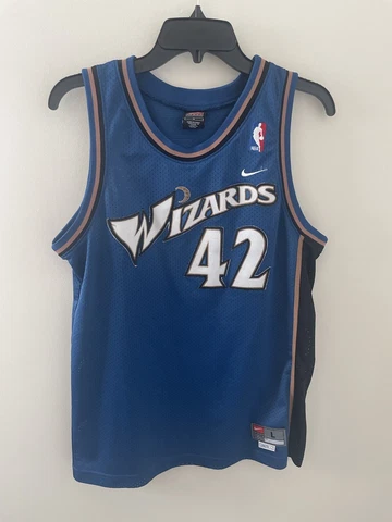 Vintage Nike Team NBA Washington Wizards Jerry Stackhouse Away Jersey Size Small Cover