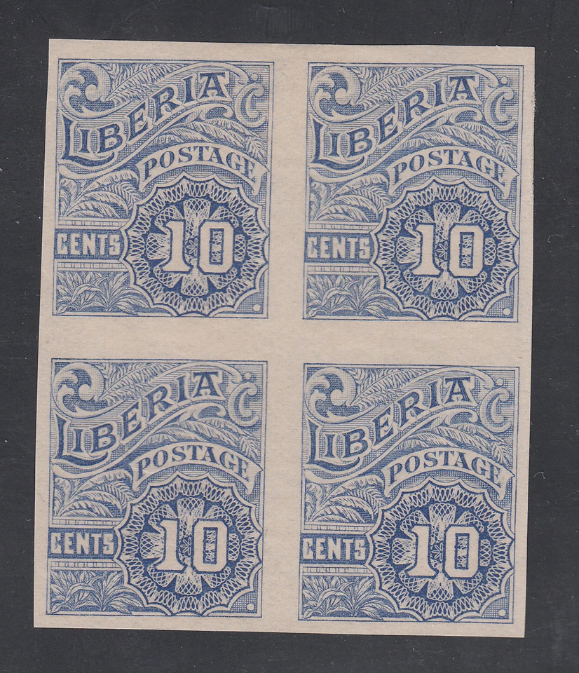 Liberia # O101 MINT Proof Block MISSING OS (no gum) - Image 1 of 1