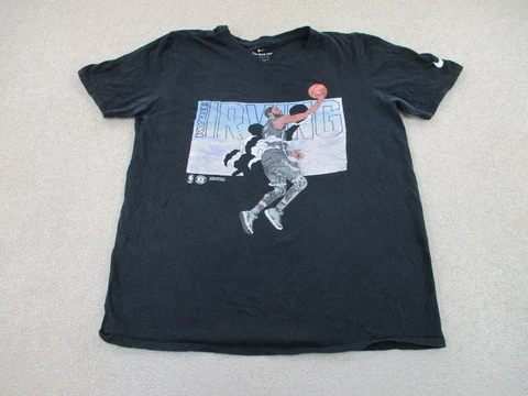 Brooklyn Nets Shirt Adult Medium Black Basketball Kyrie Irving Nike Mens A98 * Cover