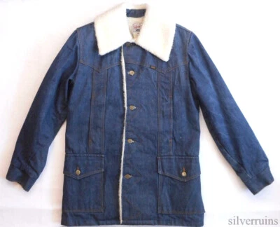 Chaqueta vaquera Lee Storm Rider vintage Sherpa años 70 Rancher Work Wear abrigo Foto 1 de 4