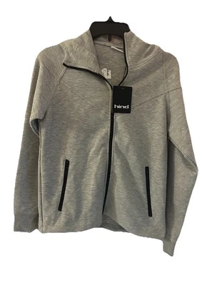 Hind женщин XS вересковый серый молнии толстовка с капюшоном спортивная куртка с Ярлыками - Изображение 1 из 4