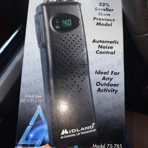 Midland 75-785 40-kanałowy radio CB czarny ręczny nadajnik-odbiornik OTWARTE PUDEŁKO / NIEUŻYWANY - Zdjęcie 1 z 12