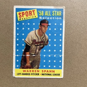 1958 Topps #494 - Sport Magazine '58 All Star: Warren Spahn (Low Grade) - Picture 1 of 2