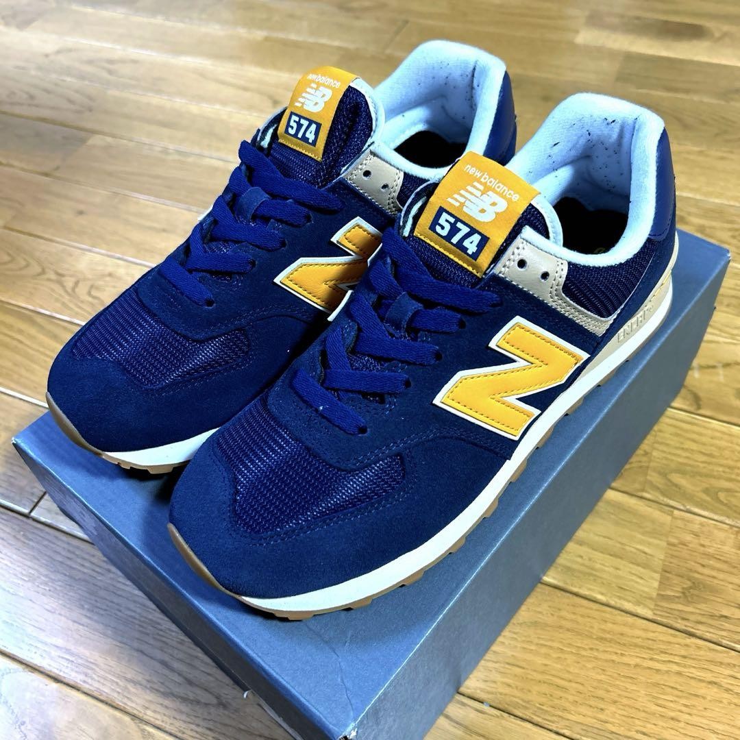 New Balance 574 Navy Yellow | eBay