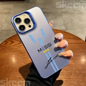 Funda de fútbol electrochapado plateada para iPhone 16 15 14 13 12 11 Pro Max XR XS - Imagen 1 de 12