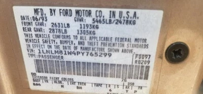 Automatic Transmission ID F3AP-7000-CA Fits 93 LINCOLN & TOWN CAR 26215274 Foto 1 de 3