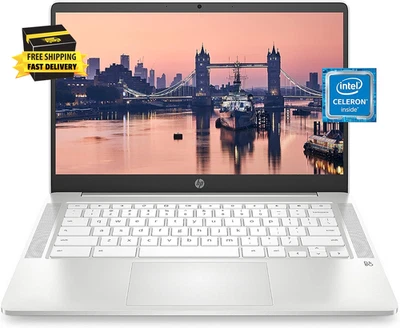 Chromebook 14 Laptop, Intel Celeron N4000 Processor, 4 GB RAM, 32 GB Emmc, 14” H - Image 1 of 4