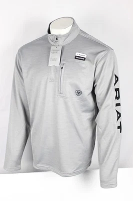 Ariat Hombre Tek Team Mid States SMU 1/4 Cremallera Sudadera Polar Pullover Aleación Negro Foto 1 de 3