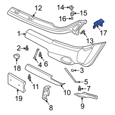 For Nissan Frontier 1998-2001 Nissan 620483S535 Right Fender Bracket - Image 1 of 3