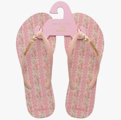 LoveShackFancy Havaianas SIZE 2Y KIDS Blooming Heirloom Slim size 2 GIRLS - Image 1 of 4