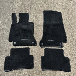 Mercedes-Benz Floor Mats Black OEM Carpet  2014-2020 W18 C Class Set Of 4 - Picture 1 of 10