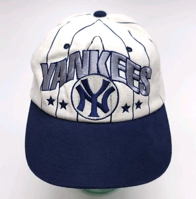 New York Yankees Starter Hat MLB Baseball Vintage Striped Snapback Sports Cap - Image 1 of 4