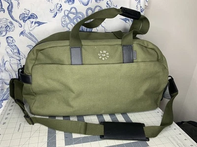 【RARE】Original AWAY ❖ Heavy Cotton Canvas Everywhere Weekender Duffle Bag -Olive - Image 1 of 4