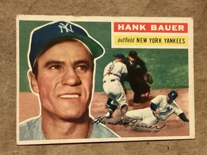 1956 Topps Hank Bauer (White Back) #177 - Near Mint - Great Corners - No Creases - Picture 1 of 2