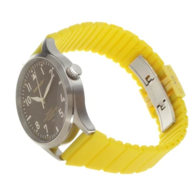 "Pop Pilot x Fortis" wristwatch 42 mm, yellow JNB, Miyota 2035 SC silicone strap - Image 1 of 4
