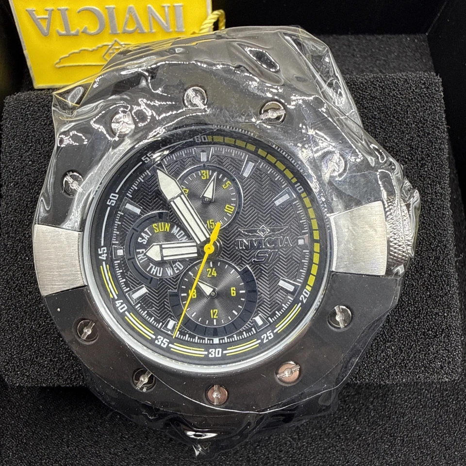 Reloj Invicta 49mm Hombre 48119 S1 Rally Cuarzo Negro, Acero Inoxidable con Correa Silicona Foto 1 de 4