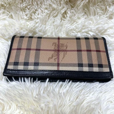 Burberry Cartera Larga PVC Patrón Nova Cuadros Mujer Billetera Accesorio Original Collar Foto 1 de 4