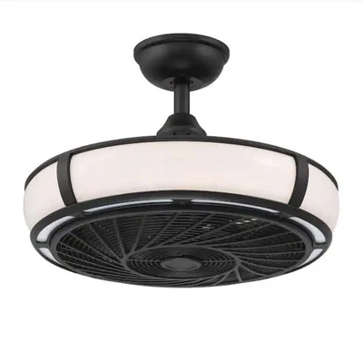 Home Decorators Collection AK83-MBK Tuilene 21 in. Matte LED Black Ceiling Fan - Image 1 of 4