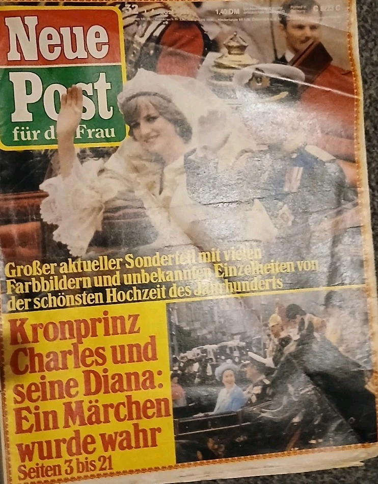 German Souvenir Magazine Royal Wedding 1st August 1981 - Image 1 of 1