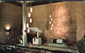 First Lutheran Church Interior St Peter Minnesota 1968 Postcard - Picture 1 of 2
