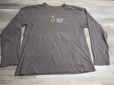 Camiseta Life is Good Gráfica Mujer Talla M Púrpura Manga Larga Media Taza de Café Completa Foto 1 de 4