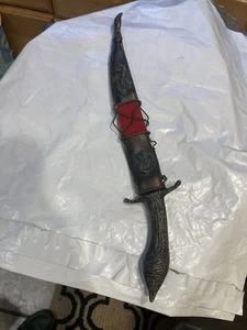 ANTIQUE GREEK DAGGER KNIFE & SCABBARD, 1821 ON BLADE - Commemorative - Picture 1 of 20