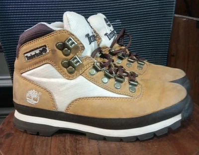 Timberland Botas de Senderismo Para Mujer Cuero Con Cordones Hasta el Tobillo Marrón Claro 8 1/2" Foto 1 de 4