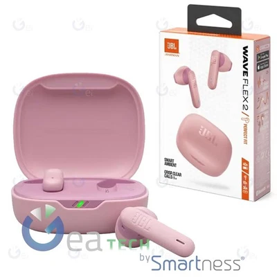 JBL WAVE FLEX 2 In-Ear Kopfhörer IP54 Bluetooth Mit Mikrofon Voice Aware Rosa - Bild 1 von 3