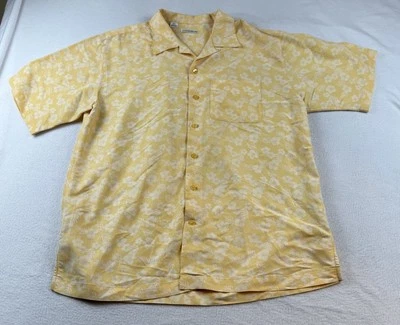 Cutter & Buck Yellow Floral Button Up Shirt Men’s Size M EUC - Image 1 of 4