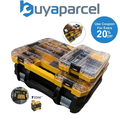 Dewalt 142 PC Drill Bit Set Flat Spade Brad Point HSS-G + Tough Case + Tstak