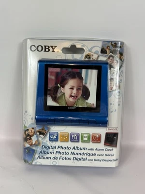 Coby DP-356 3.5" Digital Picture Frame / Album with Alarm Clock Blue - Image 1 of 4