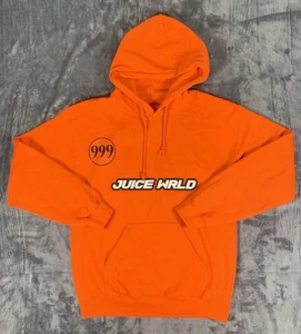 Juice WRLD (2021) Official 999 Club Righteous Orange Sweatshirt Hoodie Sz Small - Picture 1 of 8