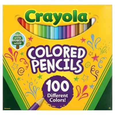 Crayola Colored Pencils, 100 Ct, School Supplies, Adult Coloring Pencils - Image 1 of 4