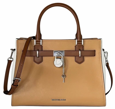 Michael Kors Hamilton Medium Satchel Shoulder Crossbody Bag Brown Multi - Image 1 of 4