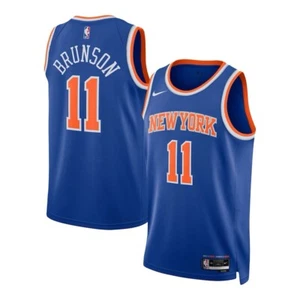 Nueva Jersey New York Knicks Jalen Brunson Talla Grande 48 Nike Icon Swingman Azul - Imagen 1 de 12
