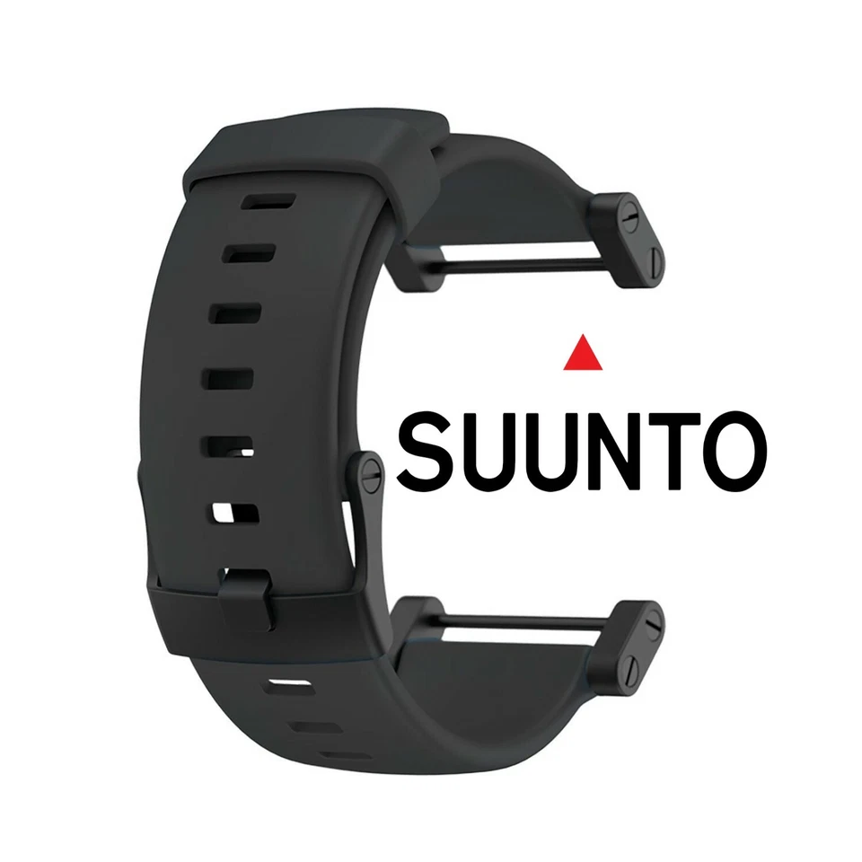 Neue 24Mm SUUNTO Core Gummiarmband Schwarze Taucheruhr Band PVD Adapter Set X1 - Bild 1 von 1