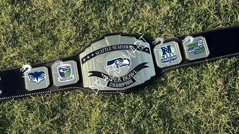 Seattle Seahawks Championship Belt American Super Bowl Football NFL 2mm Brass Cover