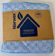 Norwex EnviroScrub 両面クロス ブルー 3 パック 新品パッケージ入り