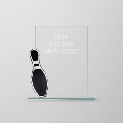 Coppa in vetro bowling con incisione bowling coppe economiche trofei in vetro trofeo