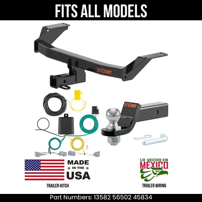 Сцепное устройство для прицепа Toyota Crown 23–24 годов выпуска 4-контактный провод 178 дюймов шар подходит для всех Curt 3,5 К 2 дюйма - Изображение 1 из 4