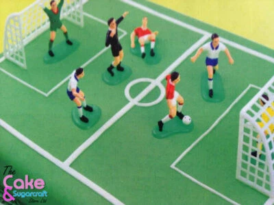Footballers and goal posts Football Cake toppers decorations - Image 1 of 2