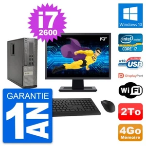 PC DELL 990 SFF Bildschirm 19 " Intel i7-2600 RAM 4Go Festplatte 2To Windows 10 - Bild 1 von 3