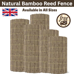 Bamboo Reed Fence Screen Roll Screening Fencing Privacy Sun Panel Garden Outdoor - Picture 1 of 9