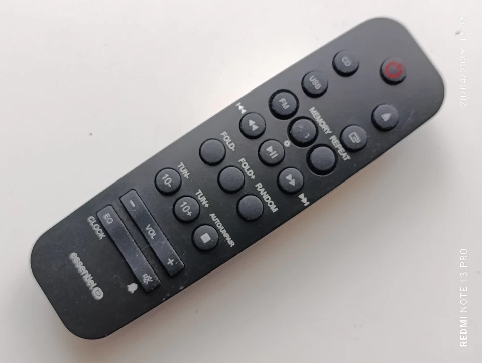 Télécommande ESSENTIEL B MS 4001 4000 BT HIFI MP3 CD PLAYER MP3 USB BOULANGER - Photo 1/1