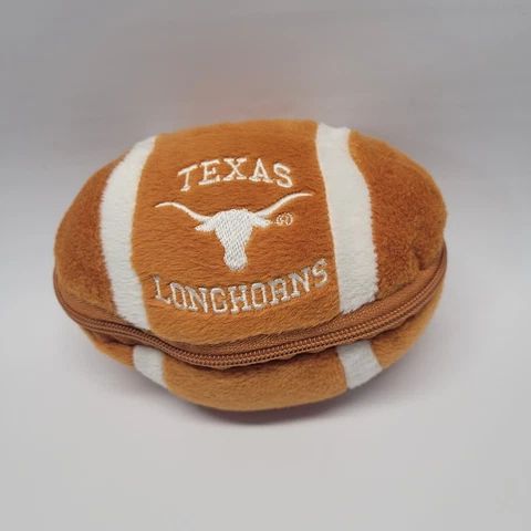 2010 Texas Longhorns Plush Zipper Football w/ Bear Plush Land Stuffie University Cover